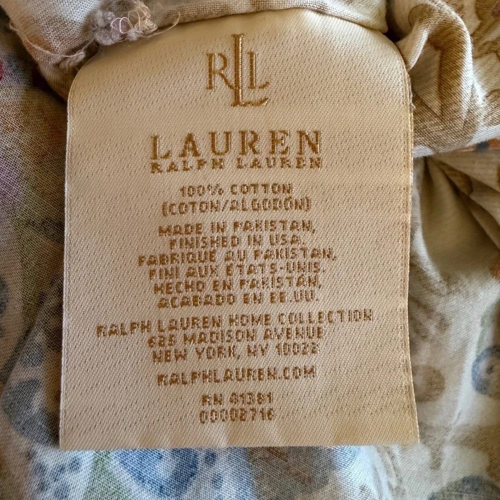 Lauren Ralph Lauren Duvet Cover King Marrakesh Rug Paisley Floral Cotton Home